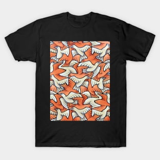 Birds tessellation bird watching camouflage T-Shirt